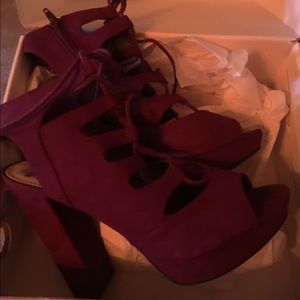 two pairs of high heel sandals